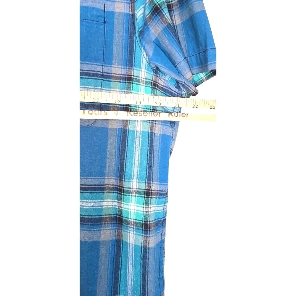 The North Face Loghill Hiking‎ Shirt SS Plaid Check Mens size Medium Outdoor